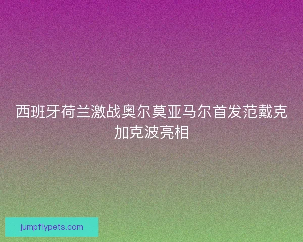 西班牙荷兰激战奥尔莫亚马尔首发范戴克加克波亮相 西班牙荷兰激战奥尔莫亚马尔首发范戴克加克波亮相