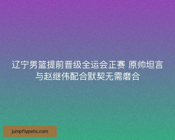 辽宁男篮提前晋级全运会正赛 原帅坦言与赵继伟配合默契无需磨合 辽宁男篮提前晋级全运会正赛 原帅坦言与赵继伟配合默契无需磨合