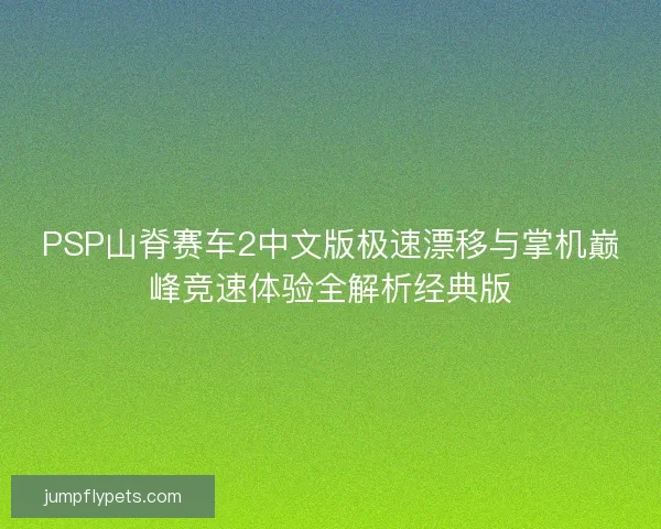 PSP山脊赛车2中文版极速漂移与掌机巅峰竞速体验全解析经典版 PSP山脊赛车2中文版极速漂移与掌机巅峰竞速体验全解析经典版